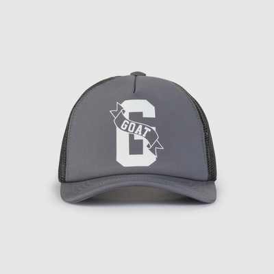 GOAT Logo Trucker Hat (Cool Grey)