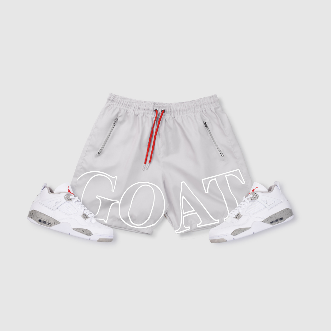 GOAT Track Shorts (Grey/White Oreo)