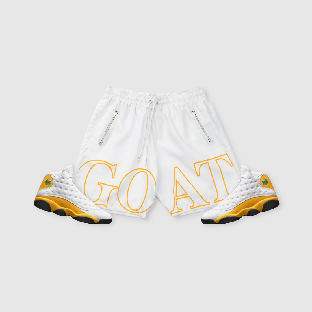 GOAT Track Shorts (Del Sol White)