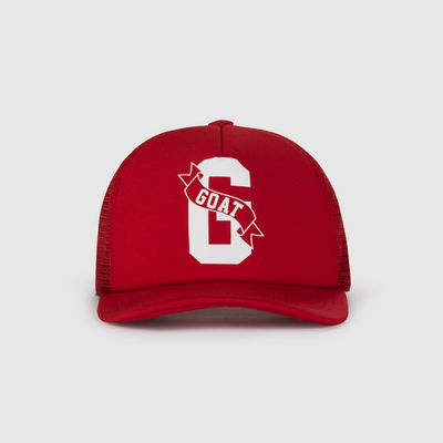 GOAT Logo Trucker Hat (Red)