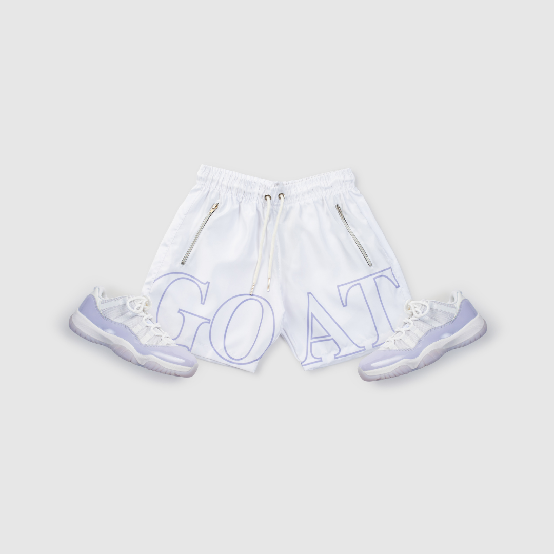 Women's GOAT Track Shorts (White/Pure Violet)