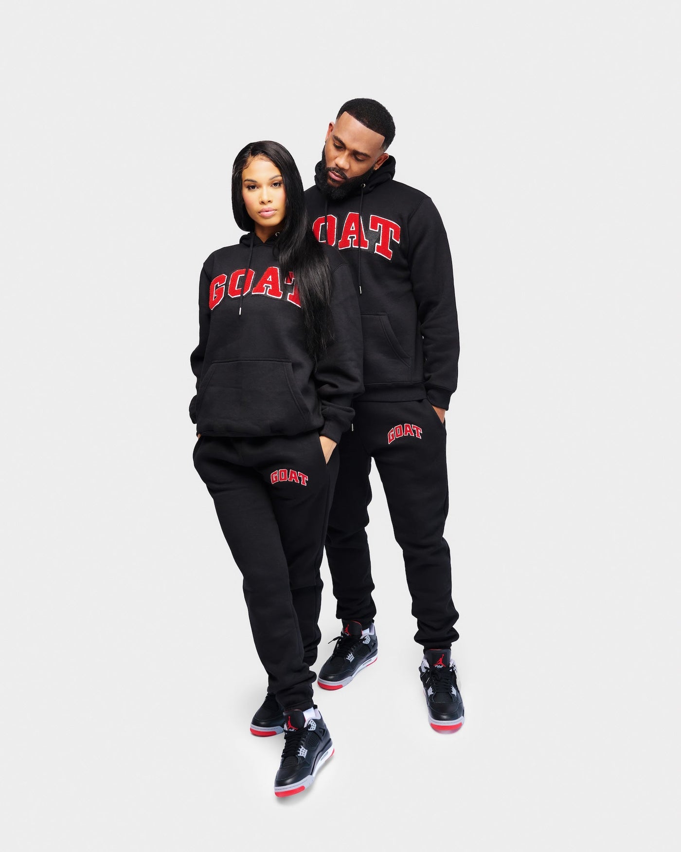 GOAT Arch Chenille Sweatsuit (Black/Red)