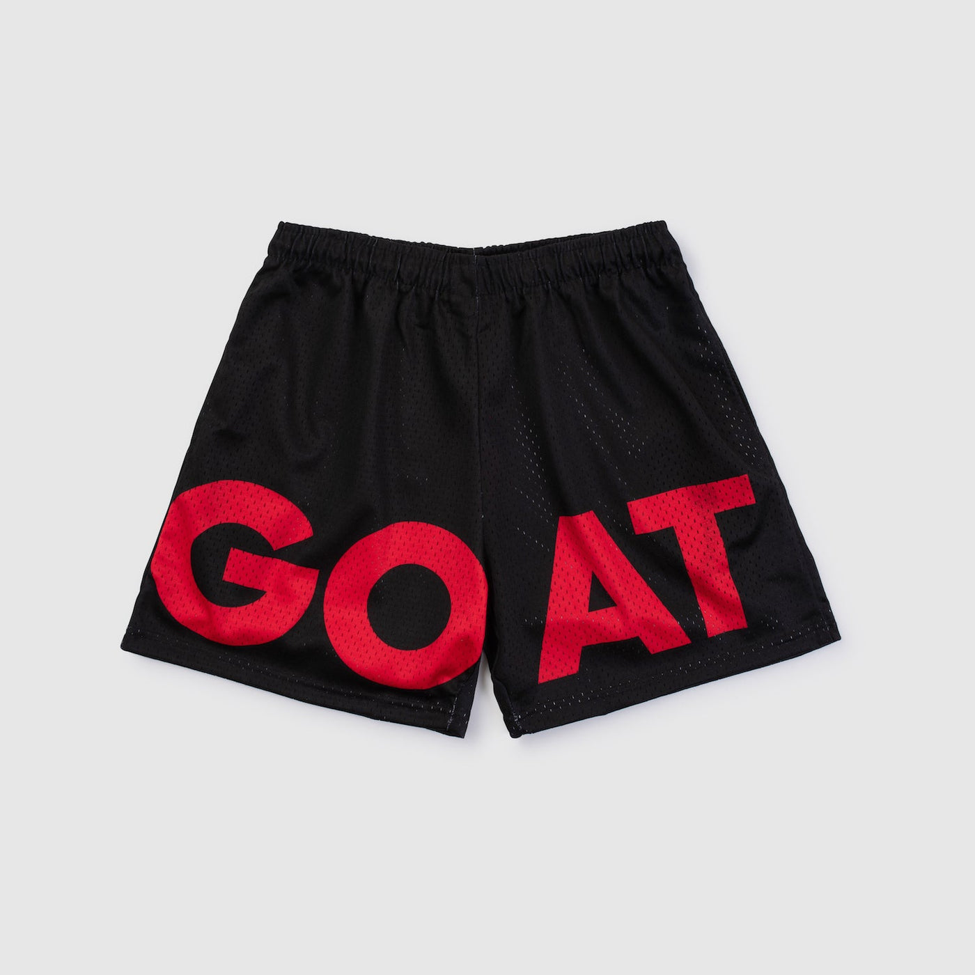 GOAT Mesh Logo Shorts (Black/Red)