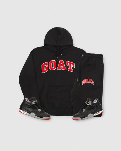 GOAT Arch Chenille Sweatsuit (Black/Red)