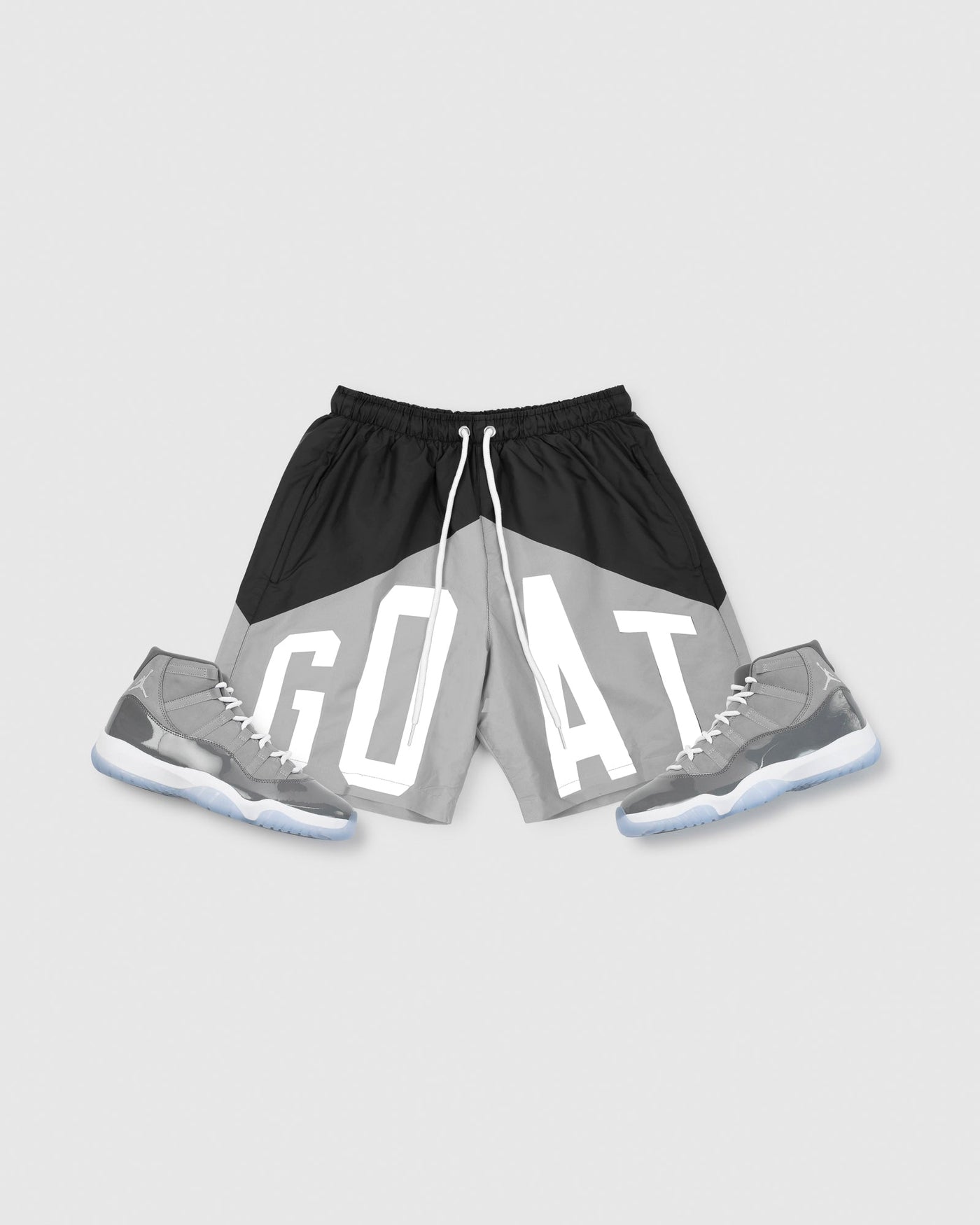 GOAT Big Arch Logo Shorts (Cool Grey)